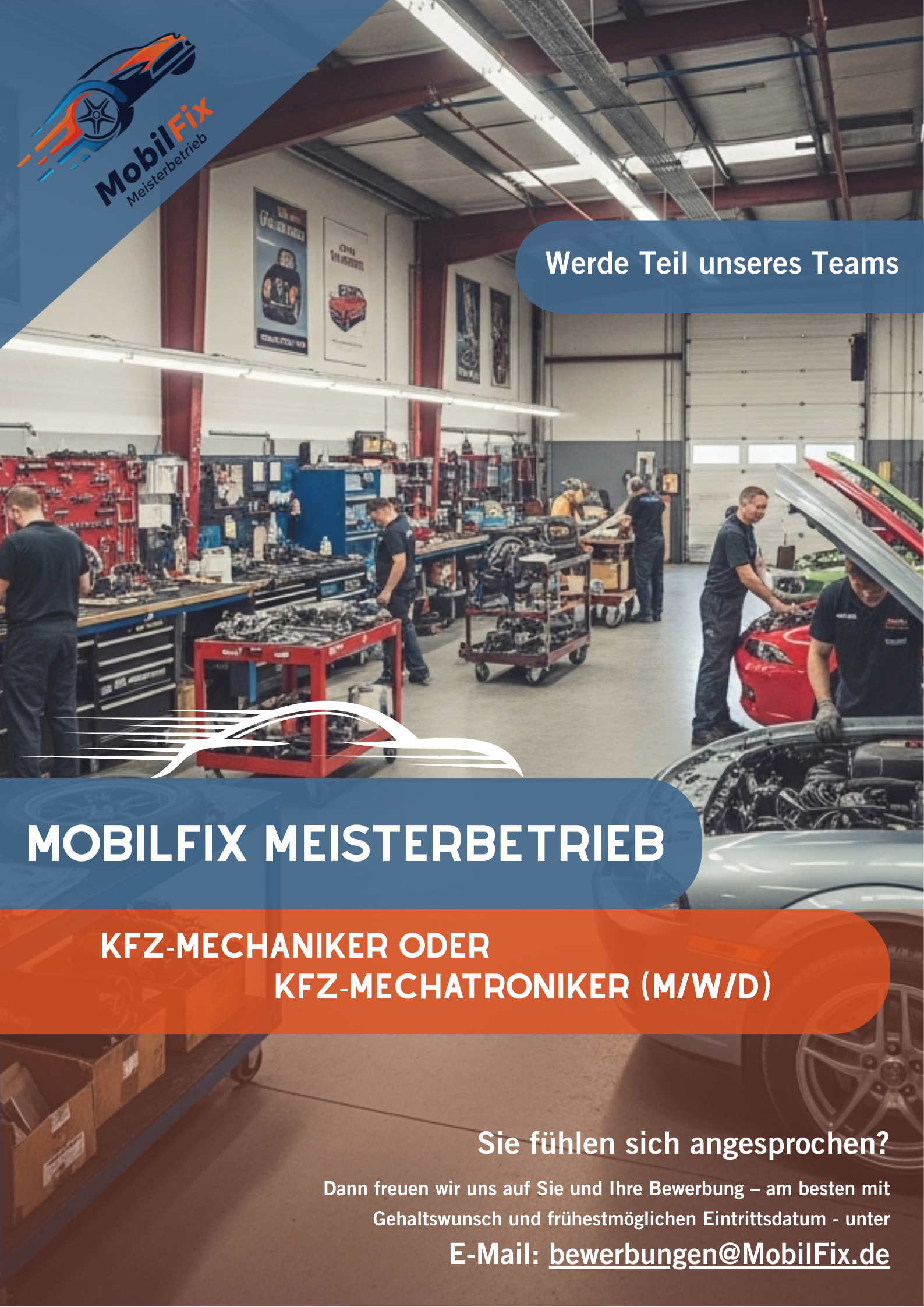 MobilFix Flyer Vorderseite Design Printmedien