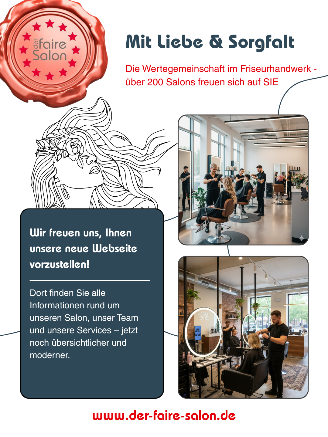 Poster fairer Salon Social Media Design